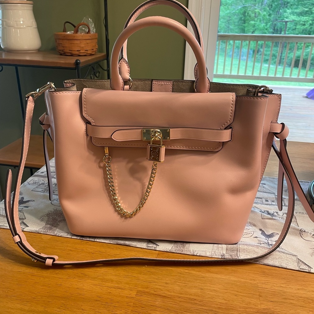 Light pink Michael Kors large handbag, like new